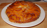 Peach Rum Upside Down Cake