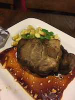 After 30 minutes resting, with roasted fresh zucchini